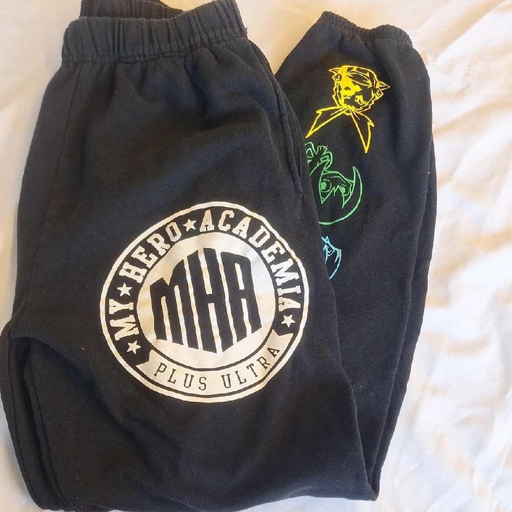 My Hero Academia Black Graphic Joggers - Plus Ultra Sweatpants